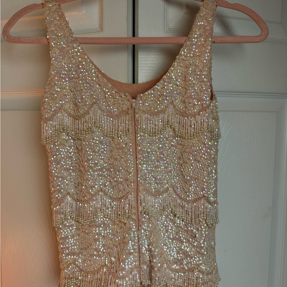 Stunning 1960's Vintage Handbeaded Pink Top Small - Picture 4 of 4